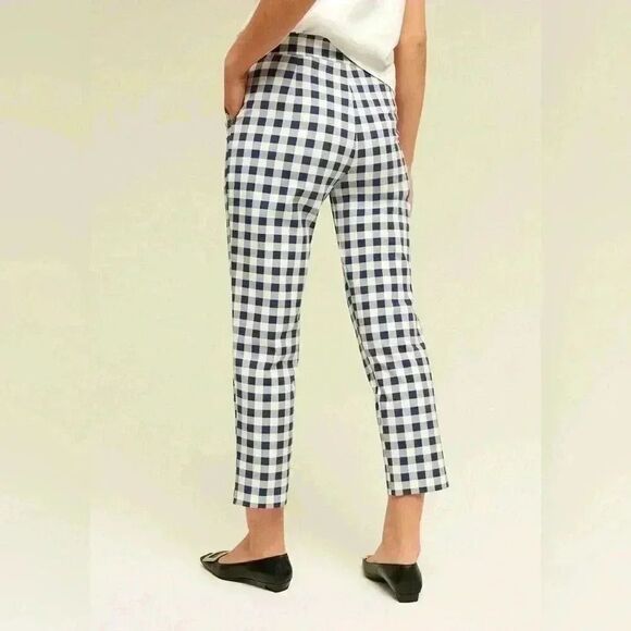 Isaac Mizrahi Buffalo Plaid Black & White Pull on Pant. Size 12P - Picture 3 of 7